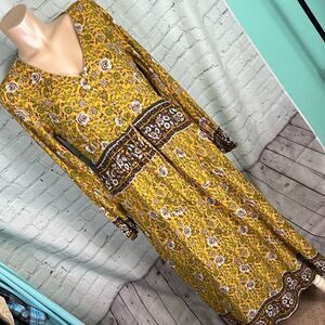 Floral Yellow Maxi Dress